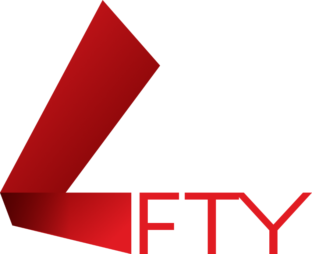Official Lfty brand identity logo mark on light surface