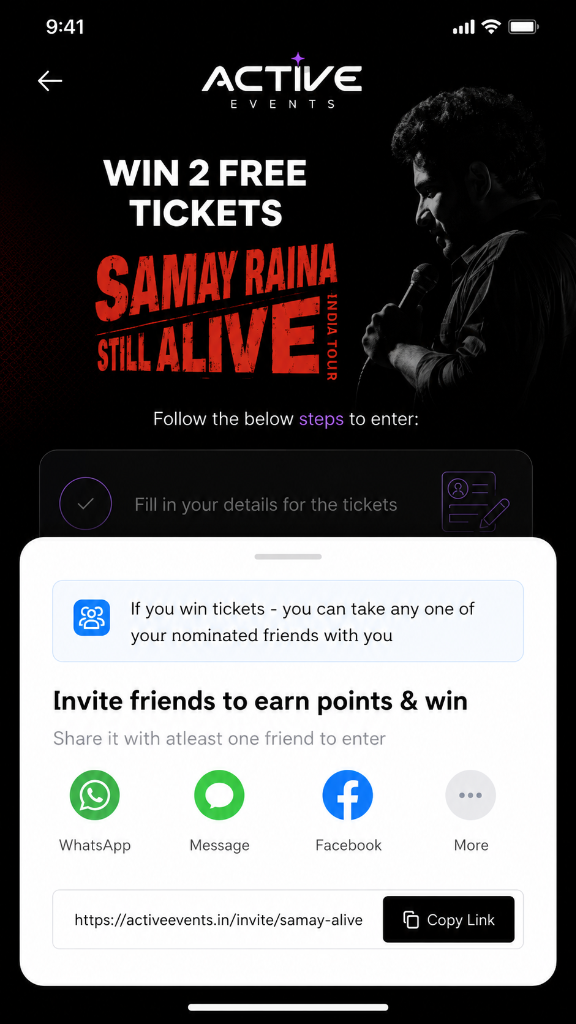 Invite Friends Screen